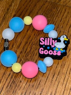 New silly goose funny Tumbler Cup Handle Charm Bracelet or backpack charm